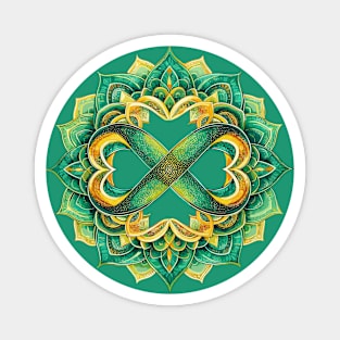 Mandala Green Yellow 2 Magnet